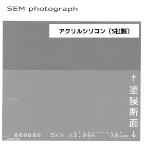 塗膜断面写真(アクリルシリコンS社製)